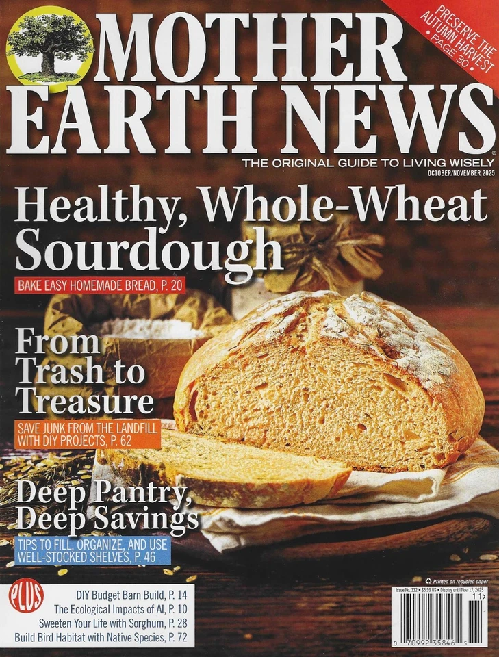 Mother Earth News Magazine October/November Healthy, Whole-Wheat Sourdough - Image 1 of 1