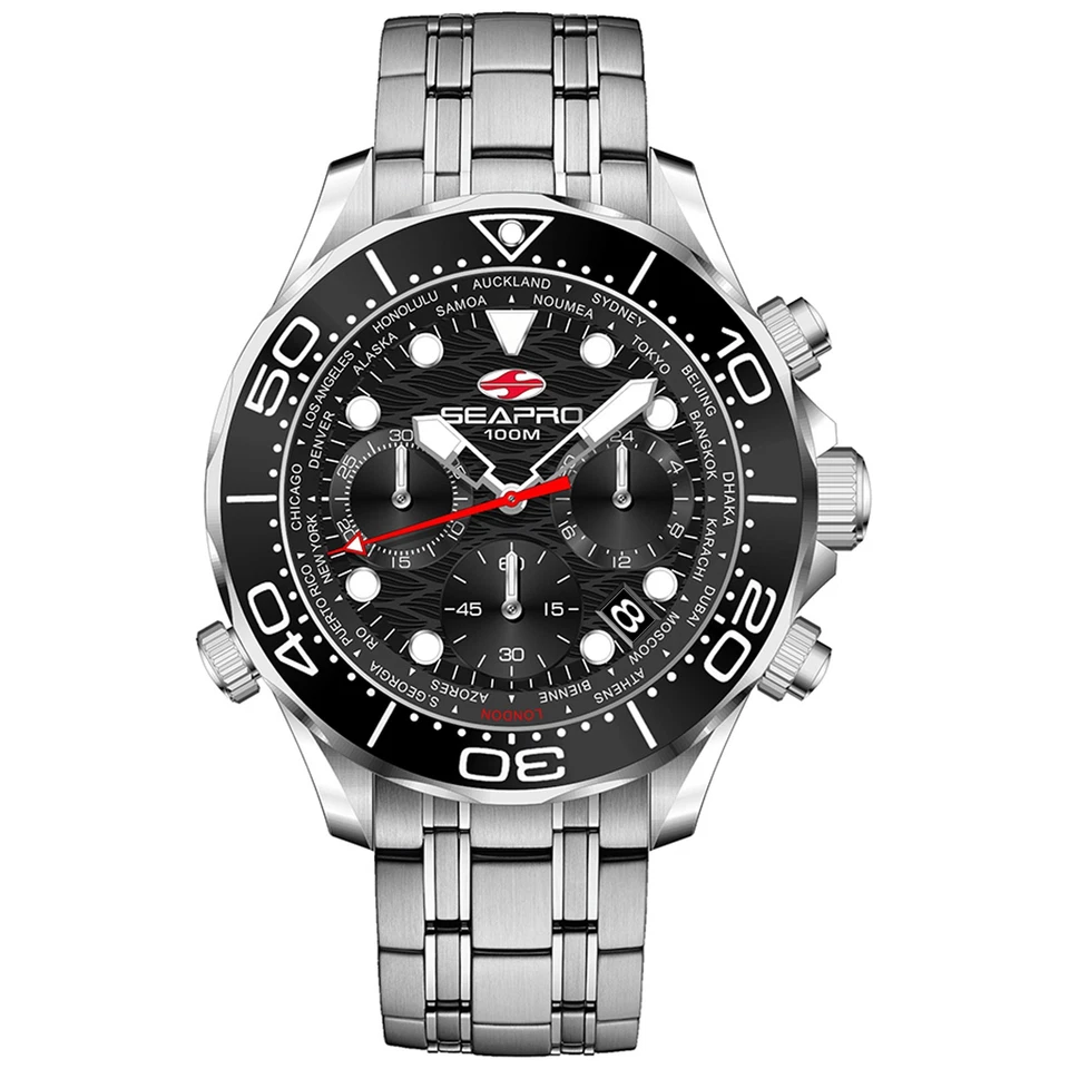 Seapro Men's Mondial Timer Black Dial Watch - SP0150 - Image 1 of 1
