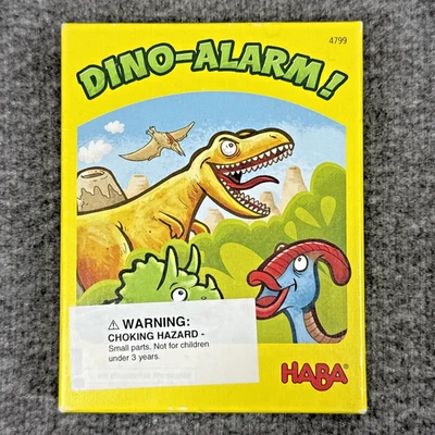 Dino-Alarm! Card Game by HABA w/Wood Tyrannosaurus Rex, Extremely Rare, OOP, HTF - Image 1 of 4