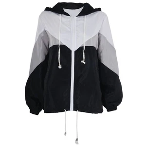 Herbst Winter Neu Kontrastfarbe Unregelmäßige Kleidung Kapuze Jacke Mantel Tops6537 - Bild 1 von 31