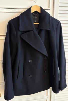 **CHAQUE BANANA REPUBLIC Mezcla Lana*Chaqueta*AZUL MARINO OSCURO**MEDIANO PARA MUJER Foto 1 de 4