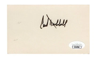 Carl Hubbell Signed Autographed 3X5 Index Card Giants Hall of Famer JSA CF45784 - Image 1 of 2