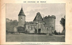 CHÂTEAU DE CHAINTRÉ SAÔNE-ET-LOIRE APPARTENANT À MME SONNERY-MARTIN GRAVURE 1908 - Picture 1 of 1