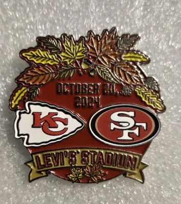 Kansas City Chiefs San Francisco 49ers GAME DAY PIN 10/20/24 NO PACKAGING - Image 1 of 2