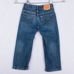 Levis 505 Jeans Boys 3T Blue Denim Regular Fit Adjustable Waist Kids Casual - Picture 1 of 12