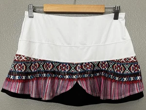 Falda corta Lucky In Love para mujer con volantes en capas tenis pickleball talla mediana - Imagen 1 de 17