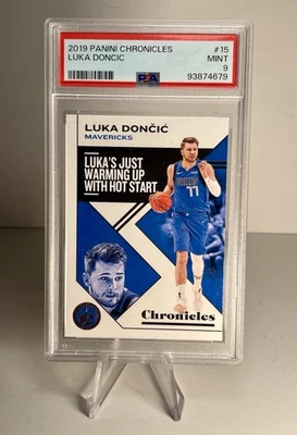 Panini Chronicles Luka Doncic #15 2019 PSA 9 como nuevo Foto 1 de 4