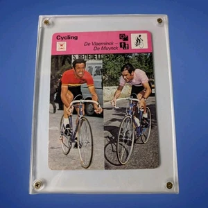 1977 De Vlaeminck De Muynck Cycling Sportscaster Card Tour Italy Giro - Bild 1 von 2