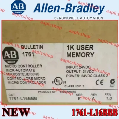 New PLC-AB 1761-L16BBB New AB MicroLogix 1000 16 Point Controller - Image 1 of 3
