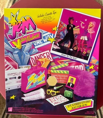 Nuevo de Lote Antiguo 1986 Muñeca Jem and the Holograms VIDEO LOCURA Juego Show Me the Way Hasbro Foto 1 de 4