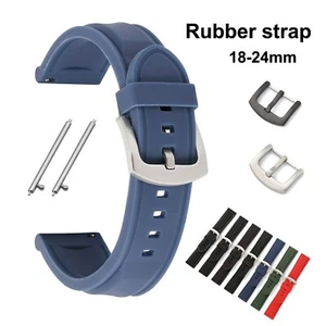 Correa de reloj deportivo de goma 18 20 22 mm 24 mm correa de reloj de silicona impermeable - Imagen 1 de 26