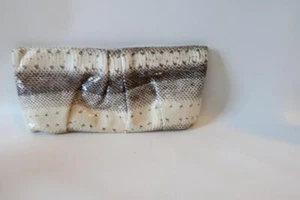 NWOT Jalda Cremefarbene/braune Clutch aus Leder mit Schlangenprint * - Bild 1 von 4