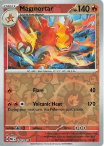 Pokemon TCG Paldean Fates Magmortar Reverse Holo Rare 010/091 NM - Picture 1 of 2