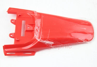 Protector de guardabarros trasero de plástico rojo para Honda CRF50 XR50 50cc-125cc Pit Dirt Bikes Foto 1 de 2