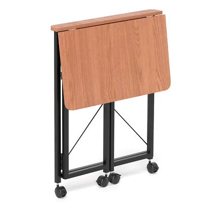 Faltbar Tisch Klappbar Laptoptisch Schreibtisch Beistelltisch Rollen 60x40x75 cm - Bild 1 von 4