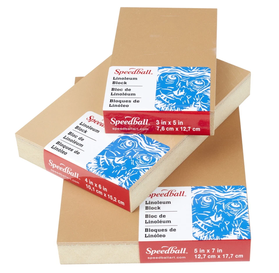 Speedball Linoleum Block 5 X 7 Inches Smoky Tan