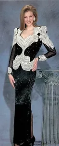 Jasdee Vintage Long Dress 58" Length Hand Work Bead & Pearl On Silk Style 85065 - Picture 1 of 1
