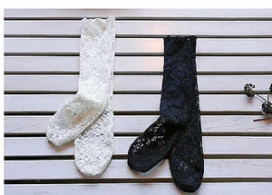 NEW Girl Children Kids Princess Sweet School Dress shoes tights Lace Socks 3-12y - Picture 1 of 7