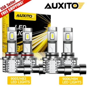 AUXITO 9005+9006 Combo LED Headlight High/Low Beam 6500K Bulbs Kit 200W 360000LM - Picture 1 of 14