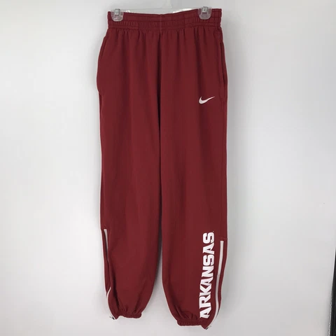 Nike Dri-Fit Arkansas Razorbacks Red Zip Leg Pants Mens Small (Fits like Medium) Cover
