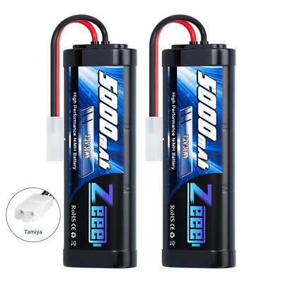 2X 7,2V 5000mAh Nimh Akku Batterie mit Tamiya für RC Auto LKW Boot Drohne Zeee - Bild 1 von 4