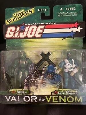 Figura de acción Gi Joe Valor Vs Venom Night Creeper y Cobra Ninja Trooper paquete de 2  Foto 1 de 2