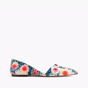 J Crew Sloan d'Orsay Damen-Flats in Batik Canvas Größe 7 neu ohne Karton - Bild 1 von 9