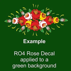 RO4 selbstklebende traditionelle Rosen für Kanal/Schmale Bootsdekoration & Kanalia - Bild 1 von 2