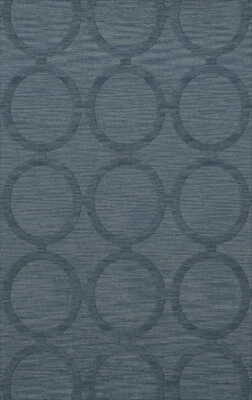 Blue Transitional Rings Loops Area Rug Circles DV14 - Image 1 of 2