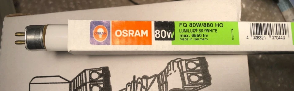 OSRAM FH Fluorescent Lamp T5 80W/880 HO LUMILUX SKYWHITE Neon Tube 6550 Lumen - Image 1 of 1