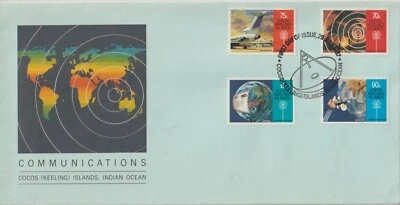 COCOS (KEELING) ISLANDS: 1987 COMMUNICATIONS SCOTT # 162-165 FDC - Image 1 of 2