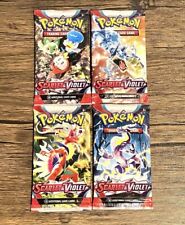 4 Pokémon Scarlet And Violet English Booster Pack Lot! New Shipped Today