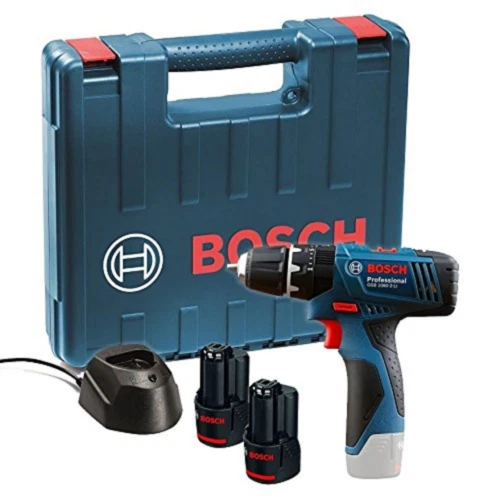 Bosch Professional 06019F3070 GSB 120 12V Cordless Drill with 2 x 1.5 Ah Li-ion battery and Case
