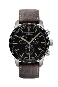 Zeppelin Herrenuhr mit Lederband Serie Night Cruise ETA Quarz Chronograph 10 Bar - Bild 1 von 2