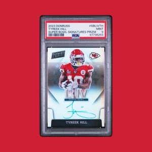 2021 Panini Donruss Tyreek Hill Super Bowl Signatures On Card Auto PSA 9 - Bild 1 von 7