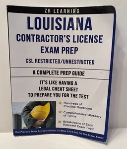 Louisiana Contractor's License Exam Prep -  ZR Learning Paperback  FREE Shipping - Bild 1 von 7