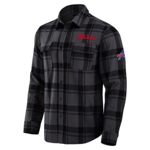 Darius Rucker NFL Buffalo Bills Gray Flannel Long Sleeve Button-Up Shirt MEDIUM - Picture 1 of 3