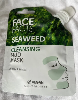 Face Mask Beauty Spa Therapy Peel Off Clay Scrub Sheet Hydrate Moisturise Pamper - Image 1 of 3