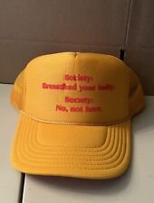 Otto Trucker Hat Baseball Cap Yellow SnapBack Funny Society Breastfeed Your Baby