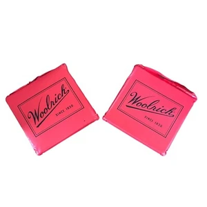 Woolrich Vinyl Stadium Bleacher Seat Cushions Red Foam Pad Set of 2 - Picture 1 of 2