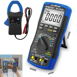 Digital Multimeter AC DC Voltmeter Echt-Effektivwert-Messgerät mit Adapter 600A - Bild 1 von 16