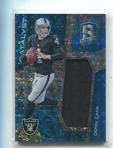 2016 Spectra Catalyst Trikot neonblau Derek Carr/99 Oakland Raiders - Bild 1 von 1