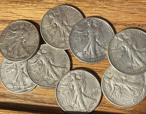 Random Walking Liberty (Walker) Half Dollars in XF Condition.  Extremely Fine!!! Cover