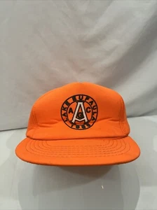 Vintage Lake Eufaula Alabama 1988 AGC Mütze Angeln Wettbewerb Neon Orange - Bild 1 von 5