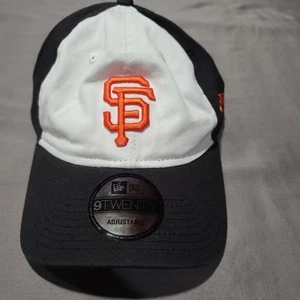 San Francisco Giants Hat Cap Strap Back Black White MLB Baseball New Era Mens - Picture 1 of 8