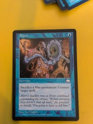 Abjure.  Rare Interrupt   Old Vintage. Weatherlight  Magic the Gathering Card. - Image 1 of 4