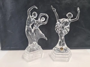2 X Estatuilla de Cristal RCR Real Cristal Rock Bailarines Italianos Escultura 28 cm - Imagen 1 de 12