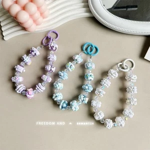 Beaded Bag Pendant Keychain Colorful Phone Charm Rope New Phone Lanyard - Photo 1 sur 15