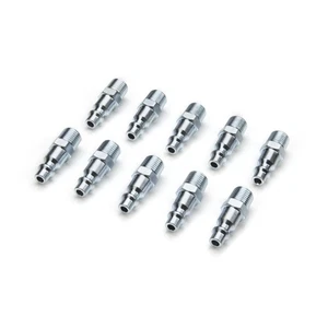 Steelman Industrial Style Quick Disconnect Plug, Steel, 1/4 in. NPTM, 10pk 99480 - Picture 1 of 4