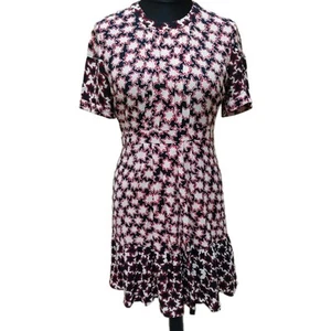 Vestido Whistles Estampado de Estrellas Manga Corta Rojo Negro Crema Manga Corta Talla UK 12 - Imagen 1 de 18